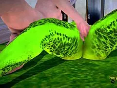 Furry hentai - gyík x ember farkas ujjazás és cici munka cenzúrázatlan