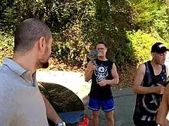 Pick up - dp action with Katty West, outdoor anal banging by the sea, wanna watch?