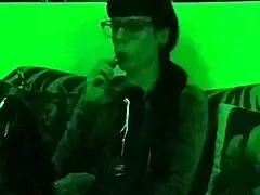 beth kinky sexy goth domina smoking in green light pt2 hd