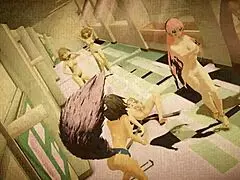 oh no, marine and the diamonds goddess dancing naked with rabbit toy