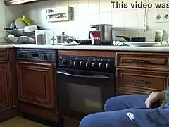 Indian Bhabhi Swallows My Cumshot After Kitchen Flash