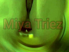 miya triez performs teasing strip tease with pov fucking
