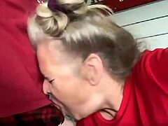 Mature MILF Sucks Best Friend's Monster Cock Intensely