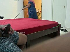 Maid's Handjob Sparks Intense Masturbation for Owner