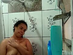 Wow! Hot Latina Showers, Exposing Her Wet Pussy!