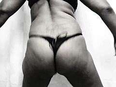 Twerking before shower in bathroom