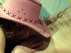 Cowgirl blowjob with sensual riding and cum in mouth on big natural tits!