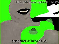 Intriguing Contrast in Great Brazilian Nude No 01