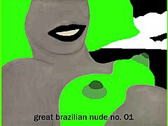 Intriguing Contrast in Great Brazilian Nude No 01