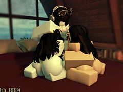 In a casual threesome, two fans join for doggystyle and riding sex in session five.