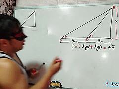 amateurs asian student nerd teacher in bedroom with brown eyes