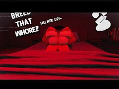 Monster Cock Pounds Big Tits Girlfriend in Rough Anal Assfucking