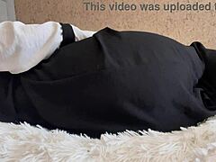 arab teen without panties teases wet pussy in homemade amateur masturbation with big tits