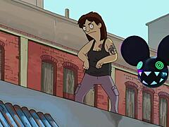 Bold the dancing person from the bobs burgers movie bridged by a lightwave - deadmau5