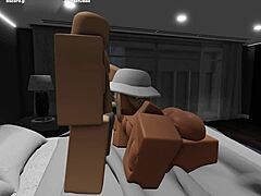 Is your Roblox girlfriend making bedroom sex this wild with her big tits and ass?