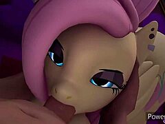 Fluttershy's gentle mouth explores subtle desires