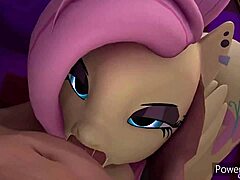Fluttershy's gentle mouth explores subtle desires