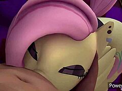 Fluttershy's gentle mouth explores subtle desires