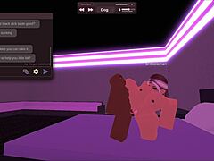 Quicky with this white slut in Roblox, her handling that monster BBC! 😏