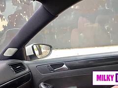 melissa lisboa hooks up with a stranger for big cock action and milky tits play