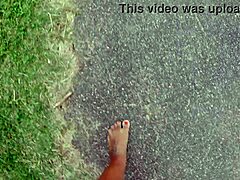 exclamatory-raw african feet fetish on dirty beach streets!