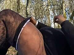 Sexy BBW Remi Rides BBC Hard in Public Park Creampie!