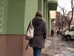 public agent encounters hot model prospect for underground session with intriguing outdoor elements