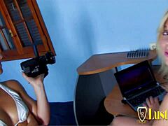 Blonde babe gets filmed taking rough anal fuck in doggystyle and cowgirl with hardcore ass pounding