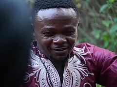 Ebony threesome explodes with cock licking and doggystyle pussy pounding! Intense group cunilingus action!