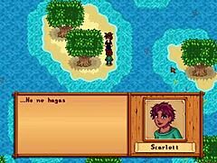 In xtardew valley, scarlett rides and fucks wildly in part 1, all in spanish for that stardew valley vibe.