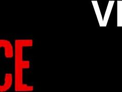 redhead latina with big tits gets throat fucked deep and face covered in cum