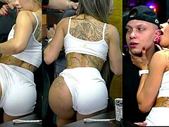 bianca demarchi shows her body silhouette bites ruan's ear and neck what a turn-on - podcast pãpum no barraco 🔥