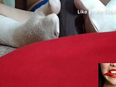 Amateur Teen 18+ Sexy Couple Gives Horny Footjob Massage in POV