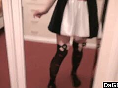 dagfs features this sexy caribbean teen stripping on webcam, ripping clothes and masturbating her pussy solo.