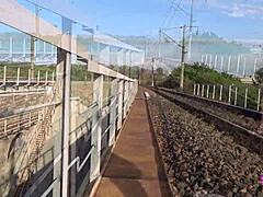 Outdoor amateur fuck continues with teen brunette getting pussy drilled doggystyle bent over in public part 2