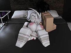 Breeding a Roblox Demon Slut in a Condo with Monster Cock Riding