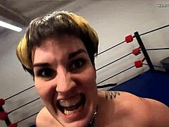 professional fighter comes at you topless in a wild pov femdom clash