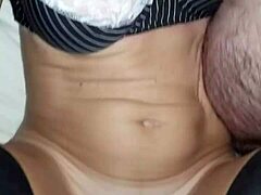 Whore Wife Gags on Huge Cock While Taking Deepthroat Choking from Big Dildo