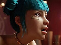 Cyberpunk tale unfolds as characters dive into intense CYBERFUCK encounters in animated cartoon world