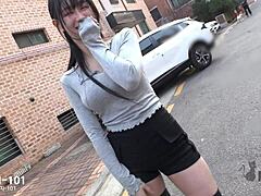 japanese asian beauty squirts multiple times in first casting sex tape