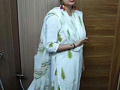 Stepmom Mature Big Tits Wet Pussy Creampie Fuck in Bathroom with Indian Milf Riding and Licking Close-Up