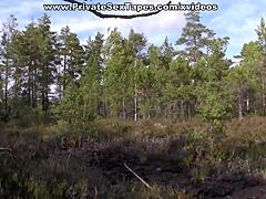 hey, check out this naughty amateur couple getting wild with blowjob and fucking in sexy lingerie costumes outdoors.