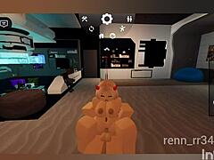 Oh wow, I can't believe she gets fucked hard by that blonde catboy in Roblox with intense blowjob action