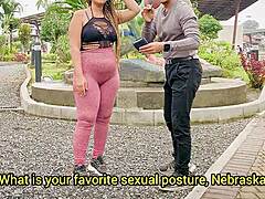 Danna Paola with huge ass rides cowgirl on hermanastra in homemade anal doggystyle, big tits bouncing in young amateur sex