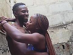 i love this welcome back fucking with pretty pussy creampie and juicy moaning in romantic sex.