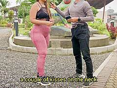 Danna Paola with huge ass rides cowgirl on hermanastra in homemade anal doggystyle, big tits bouncing in young amateur sex