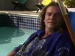 Blonde milf mom Lene Hefner gets fucked by Mark Davis in lingerie and fishnets.