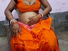 oh man i cant believe this hot village 18 girl is gettin full nude on her suhagrat night with that old guy... its like total fantasy with her hairy pussy and moanin