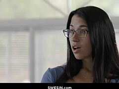 Voyeur Spies On Brunette Getting Licked And Fucked In Bedroom With Cumshot