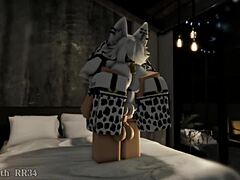 Intense ass pounding in cow costume with follower raw!